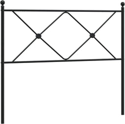 vidaXL - Hoofdbord - 100 - cm - metaal - zwart