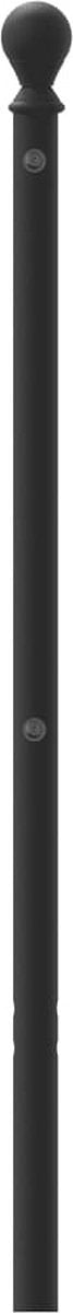 vidaXL - Hoofdbord - 100 - cm - metaal - zwart
