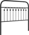vidaXL - Hoofdbord - 100 - cm - metaal - zwart