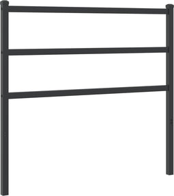 vidaXL - Hoofdbord - 100 - cm - metaal - zwart