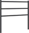 vidaXL - Hoofdbord - 100 - cm - metaal - zwart