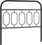 vidaXL - Hoofdbord - 100 - cm - metaal - zwart