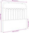 vidaXL - Hoofdbord - 100 - cm - metaal - zwart