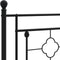 vidaXL - Hoofdbord - 100 - cm - metaal - zwart