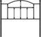 vidaXL - Hoofdbord - 100 - cm - metaal - zwart