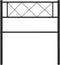 vidaXL - Hoofdbord - 100 - cm - metaal - zwart