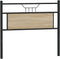 vidaXL - Hoofdbord - 100 - cm - spaanplaat - sonoma - eikenkleurig - en - staal