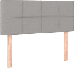 vidaXL - Hoofdbord - 100 - x - 5 - x - 78/88 - cm - stof - lichtgrijs
