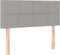 vidaXL - Hoofdbord - 100 - x - 5 - x - 78/88 - cm - stof - lichtgrijs