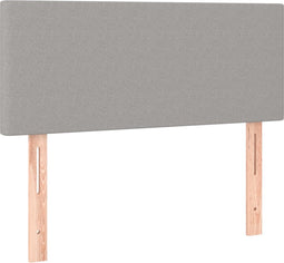 vidaXL - Hoofdbord - 100 - x - 5 - x - 78/88 - cm - stof - lichtgrijs