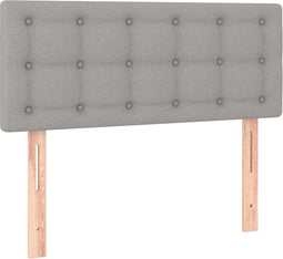 vidaXL - Hoofdbord - 100 - x - 5 - x - 78/88 - cm - stof - lichtgrijs