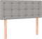 vidaXL - Hoofdbord - 100 - x - 5 - x - 78/88 - cm - stof - lichtgrijs
