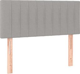 vidaXL - Hoofdbord - 100 - x - 5 - x - 78/88 - cm - stof - lichtgrijs