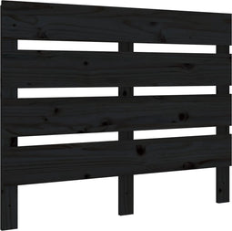 vidaXL - Hoofdbord - 100x3x80 - cm - massief - grenenhout - zwart