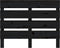 vidaXL - Hoofdbord - 100x3x80 - cm - massief - grenenhout - zwart