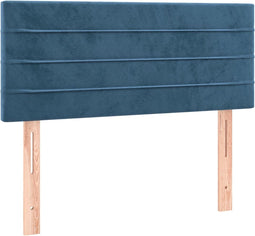 vidaXL - Hoofdbord - 100x5x78/88 - cm - fluweel - donkerblauw