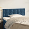 vidaXL - Hoofdbord - 100x5x78/88 - cm - fluweel - donkerblauw