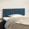 vidaXL - Hoofdbord - 100x5x78/88 - cm - fluweel - donkerblauw