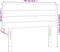 vidaXL - Hoofdbord - 100x5x78/88 - cm - fluweel - donkerblauw