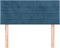 vidaXL - Hoofdbord - 100x5x78/88 - cm - fluweel - donkerblauw