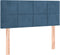 vidaXL - Hoofdbord - 100x5x78/88 - cm - fluweel - donkerblauw