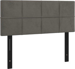 vidaXL - Hoofdbord - 100x5x78/88 - cm - fluweel - donkergrijs