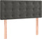 vidaXL - Hoofdbord - 100x5x78/88 - cm - fluweel - donkergrijs