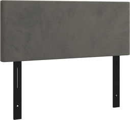 vidaXL - Hoofdbord - 100x5x78/88 - cm - fluweel - donkergrijs
