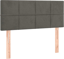 vidaXL - Hoofdbord - 100x5x78/88 - cm - fluweel - donkergrijs