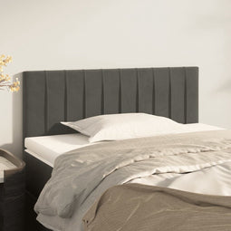vidaXL - Hoofdbord - 100x5x78/88 - cm - fluweel - donkergrijs