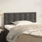 vidaXL - Hoofdbord - 100x5x78/88 - cm - fluweel - donkergrijs