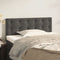 vidaXL - Hoofdbord - 100x5x78/88 - cm - fluweel - donkergrijs