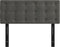 vidaXL - Hoofdbord - 100x5x78/88 - cm - fluweel - donkergrijs