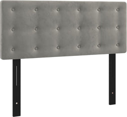 vidaXL - Hoofdbord - 100x5x78/88 - cm - fluweel - lichtgrijs
