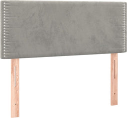 vidaXL - Hoofdbord - 100x5x78/88 - cm - fluweel - lichtgrijs