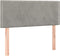 vidaXL - Hoofdbord - 100x5x78/88 - cm - fluweel - lichtgrijs