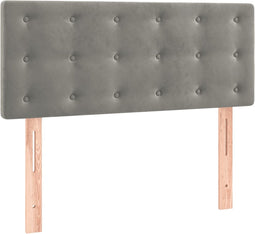 vidaXL - Hoofdbord - 100x5x78/88 - cm - fluweel - lichtgrijs