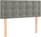 vidaXL - Hoofdbord - 100x5x78/88 - cm - fluweel - lichtgrijs