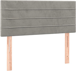 vidaXL - Hoofdbord - 100x5x78/88 - cm - fluweel - lichtgrijs