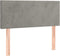 vidaXL - Hoofdbord - 100x5x78/88 - cm - fluweel - lichtgrijs