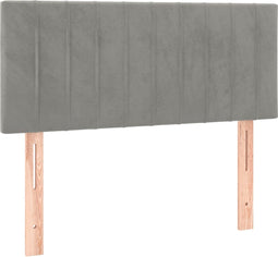 vidaXL - Hoofdbord - 100x5x78/88 - cm - fluweel - lichtgrijs