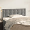 vidaXL - Hoofdbord - 100x5x78/88 - cm - fluweel - lichtgrijs