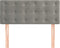 vidaXL - Hoofdbord - 100x5x78/88 - cm - fluweel - lichtgrijs
