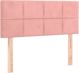 vidaXL - Hoofdbord - 100x5x78/88 - cm - fluweel - roze