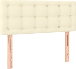 vidaXL - Hoofdbord - 100x5x78/88 - cm - kunstleer - crèmekleurig