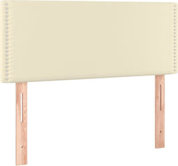 vidaXL - Hoofdbord - 100x5x78/88 - cm - kunstleer - crèmekleurig