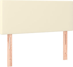 vidaXL - Hoofdbord - 100x5x78/88 - cm - kunstleer - crèmekleurig