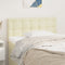 vidaXL - Hoofdbord - 100x5x78/88 - cm - kunstleer - crèmekleurig
