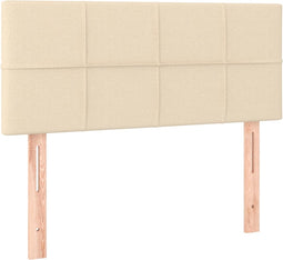 vidaXL - Hoofdbord - 100x5x78/88 - cm - stof - crèmekleurig