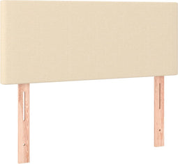 vidaXL - Hoofdbord - 100x5x78/88 - cm - stof - crèmekleurig
